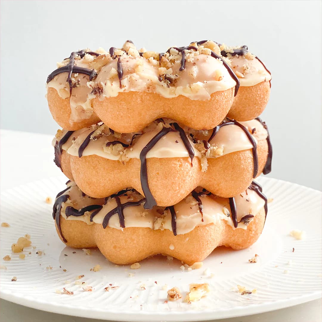 Mochi donut mix packaging displayed on a shelf
